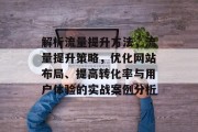 解析流量提升方法,流量提升策略,优化网站布局、提高转化率与用户体验的实战案例分析 解析流量提升方法,流量提升策略,优化网站布局、提高转化率与用户体验的实战案例分析
