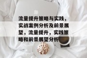 流量提升策略与实践,实战案例分析及前景展望,流量提升,实践策略和前景展望分析 流量提升策略与实践,实战案例分析及前景展望,流量提升,实践策略和前景展望分析