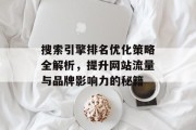 搜索引擎排名优化策略全解析，提升网站流量与品牌影响力的秘籍
