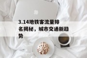 3.14地铁客流量排名揭秘,城市交通新趋势 3.14地铁客流量排名揭秘,城市交通新趋势