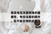 提高电信流量网速的重要性,电信流量的提升,你不能忽视的必要性