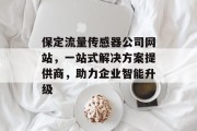 保定流量传感器公司网站,一站式解决方案提供商,助力企业智能升级 保定流量传感器公司网站,一站式解决方案提供商,助力企业智能升级