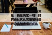 提升销量的重要性与流量,销量决定一切!如何通过优化营销策略提升产品销售量? 提升销量的重要性与流量,销量决定一切!如何通过优化营销策略提升产品销售量?