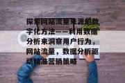 探索网站流量来源的数字化方法——利用数据分析来洞察用户行为，网站流量，数据分析驱动精准营销策略