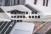 网站SEO行业,挑战与机遇并存,未来发展趋势解析 网站SEO行业,挑战与机遇并存,未来发展趋势解析