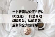 一个新网站如何进行SEO优化?,打造高效SEO网站,从前期到后期的全方位指导 一个新网站如何进行SEO优化?,打造高效SEO网站,从前期到后期的全方位指导