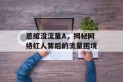 蒽绾没流量A,揭秘网络红人背后的流量困境 蒽绾没流量A,揭秘网络红人背后的流量困境