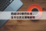 网站SEO制作标准,全方位优化策略解析 网站SEO制作标准,全方位优化策略解析