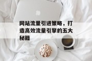网站流量引进策略,打造高效流量引擎的五大秘籍 网站流量引进策略,打造高效流量引擎的五大秘籍