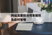 网站流量投诉现象解析及应对策略