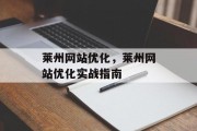 莱州网站优化,莱州网站优化实战指南 莱州网站优化,莱州网站优化实战指南