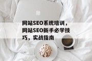 网站SEO系统培训,网站SEO新手必学技巧,实战指南 网站SEO系统培训,网站SEO新手必学技巧,实战指南