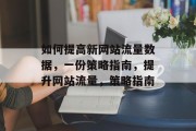 如何提高新网站流量数据,一份策略指南,提升网站流量,策略指南 如何提高新网站流量数据,一份策略指南,提升网站流量,策略指南