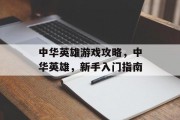 中华英雄游戏攻略，中华英雄，新手入门指南