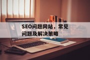 SEO问题网站，常见问题及解决策略