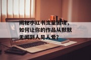 揭秘小红书流量困境,如何让你的作品从默默无闻到人见人爱? 揭秘小红书流量困境,如何让你的作品从默默无闻到人见人爱?