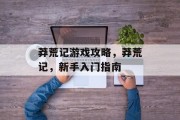 莽荒记游戏攻略,莽荒记,新手入门指南