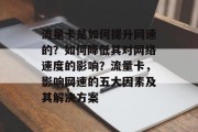 流量卡是如何提升网速的?如何降低其对网络速度的影响?流量卡,影响网速的五大因素及其解决方案