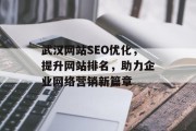 武汉网站SEO优化,提升网站排名,助力企业网络营销新篇章 武汉网站SEO优化,提升网站排名,助力企业网络营销新篇章