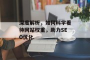 深度解析，如何科学看待网站权重，助力SEO优化