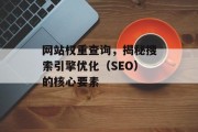 网站权重查询，揭秘搜索引擎优化（SEO）的核心要素