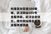 构建高效百度SEO策略，武汉网站SEO专业服务商，武汉企业优化，提升网站排名的专业服务提供商
