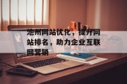 池州网站优化,提升网站排名,助力企业互联网营销 池州网站优化,提升网站排名,助力企业互联网营销