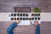 流量观察网站,揭秘网络流量背后的秘密世界 流量观察网站,揭秘网络流量背后的秘密世界