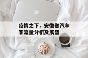 疫情之下,安徽省汽车客流量分析及展望 疫情之下,安徽省汽车客流量分析及展望