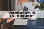 淘客流量困境解析,流量少,如何突破瓶颈? 淘客流量困境解析,流量少,如何突破瓶颈?