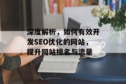 深度解析，如何有效开发SEO优化的网站，提升网站排名与流量