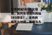 龙井网站SEO优化指南,如何有效提升网站SEO排名?,龙井网站优化秘籍,策略与方法 龙井网站SEO优化指南,如何有效提升网站SEO排名?,龙井网站优化秘籍,策略与方法