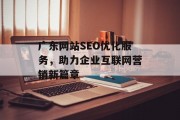 广东网站SEO优化服务,助力企业互联网营销新篇章 广东网站SEO优化服务,助力企业互联网营销新篇章