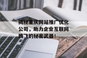 揭秘重庆网站推广优化公司,助力企业互联网腾飞的秘密武器! 揭秘重庆网站推广优化公司,助力企业互联网腾飞的秘密武器!