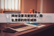 揭秘没署流量短信,隐私泄露的隐形威胁 揭秘没署流量短信,隐私泄露的隐形威胁