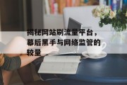 揭秘网站刷流量平台,幕后黑手与网络监管的较量 揭秘网站刷流量平台,幕后黑手与网络监管的较量