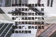 如何提升店铺流量曝光,从抓取用户行为、优化网页设计到社交媒体推广,从抓取用户行为,优化网页设计到社交媒体推广,提升店铺流量曝光的策略