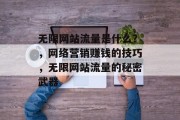无限网站流量是什么?,网络营销赚钱的技巧,无限网站流量的秘密武器 无限网站流量是什么?,网络营销赚钱的技巧,无限网站流量的秘密武器