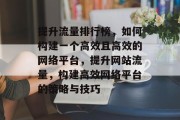 提升流量排行榜,如何构建一个高效且高效的网络平台,提升网站流量,构建高效网络平台的策略与技巧