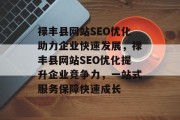 禄丰县网站SEO优化助力企业快速发展,禄丰县网站SEO优化提升企业竞争力,一站式服务保障快速成长 禄丰县网站SEO优化助力企业快速发展,禄丰县网站SEO优化提升企业竞争力,一站式服务保障快速成长