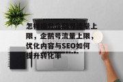 怎样提升企鹅号流量上限,企鹅号流量上限,优化内容与SEO如何提升转化率