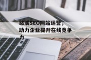 慈溪SEO网站运营,助力企业提升在线竞争力 慈溪SEO网站运营,助力企业提升在线竞争力