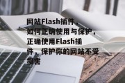 网站Flash插件,如何正确使用与保护,正确使用Flash插件,保护你的网站不受损害 网站Flash插件,如何正确使用与保护,正确使用Flash插件,保护你的网站不受损害