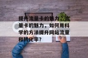 提升流量卡的魅力，流量卡的魅力，如何用科学的方法提升网站流量和转化率？