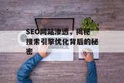 SEO网站渗透,揭秘搜索引擎优化背后的秘密 SEO网站渗透,揭秘搜索引擎优化背后的秘密