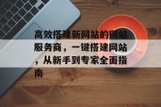 高效搭建新网站的网站服务商,一键搭建网站,从新手到专家全面指南