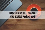 网站流量限制，揭秘其背后的原因与应对策略