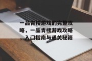 一品青楼游戏的完整攻略,一品青楼游戏攻略,入门指南与通关秘籍