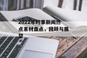 2022年时事新闻热点素材盘点,回顾与展望 2022年时事新闻热点素材盘点,回顾与展望