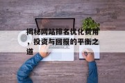 揭秘网站排名优化费用，投资与回报的平衡之道